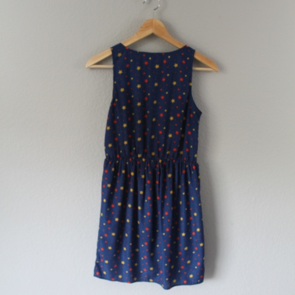 Tea n Rose Star Print Zip Up Sheath Dress - Picture 4 of 5